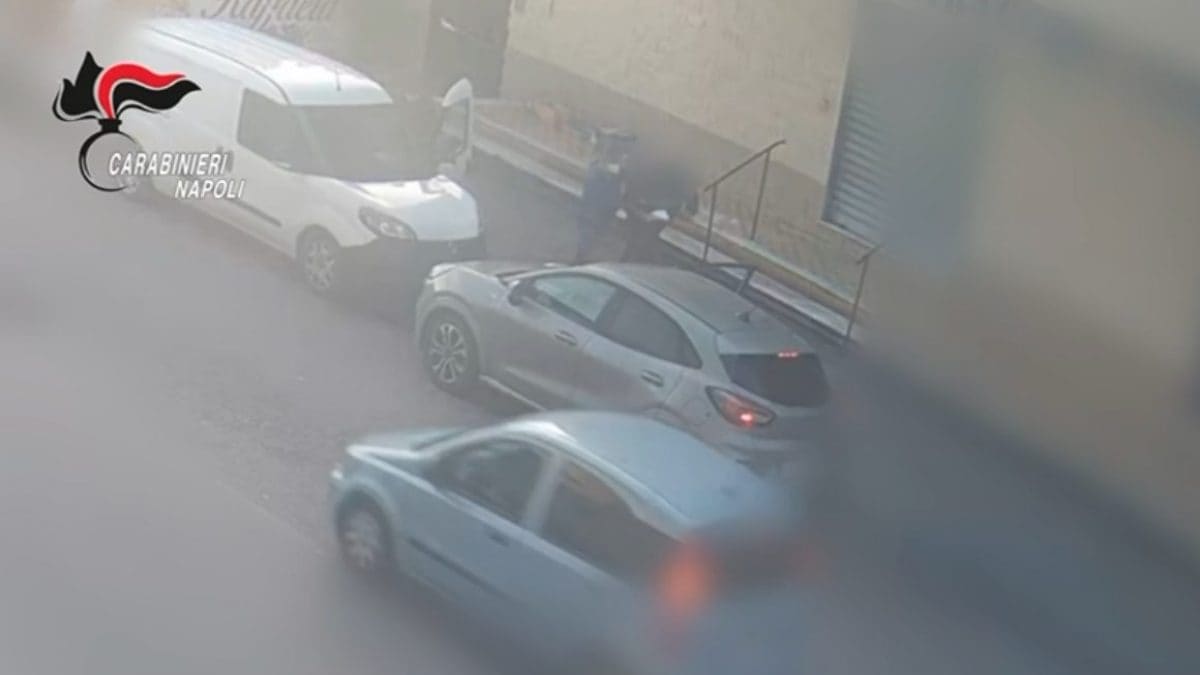 Un frame del video che riprende i momenti della rapina