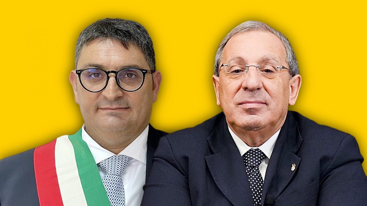 Il sindaco Luigi Manzoni e il prefetto Michele Di Bari