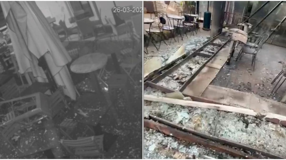 I locali danneggiati dalle bombe a Paestum (Salerno)