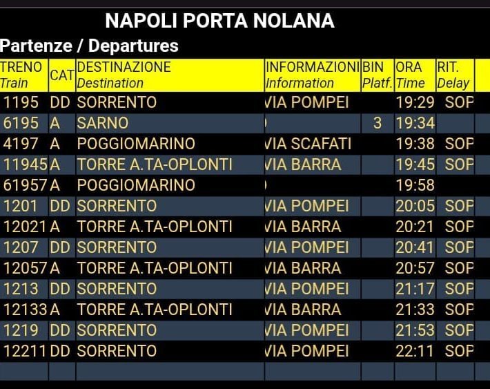 I treni della Circumvesuviana soppressi