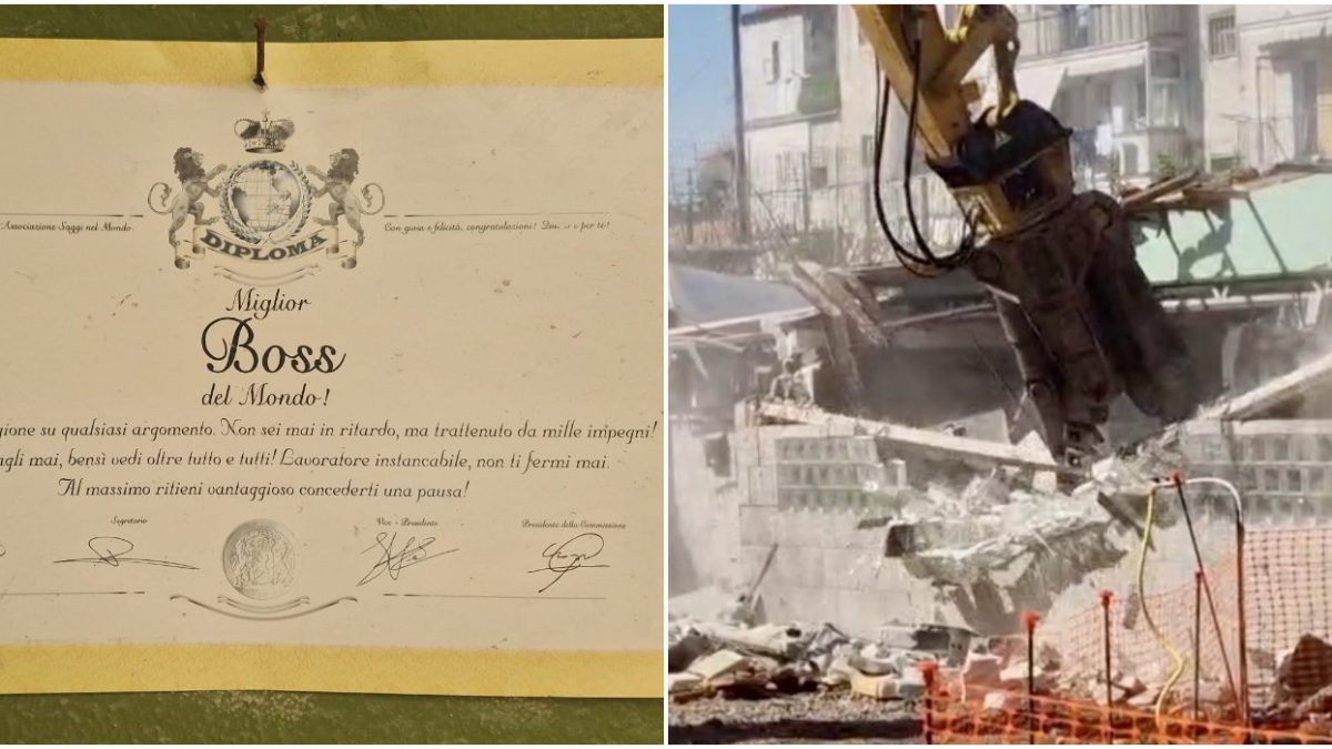 Il "diploma" nella villa e le fasi dell’abbattimento