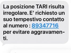 Tari Napoli, attenzione all’sms che indica un mancato pagamento: è una truffa