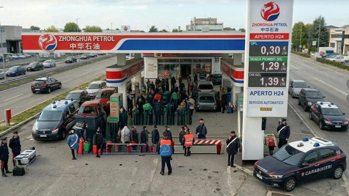 Napoli, il distributore di benzina cinese low cost è una bufala virale social