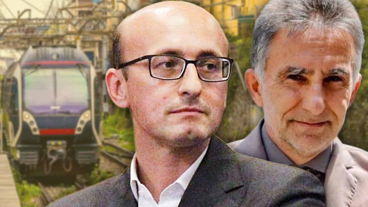 Mario Casillo, assessore ai Trasporti regionali e Umberto de Gregorio, capo di Eav
