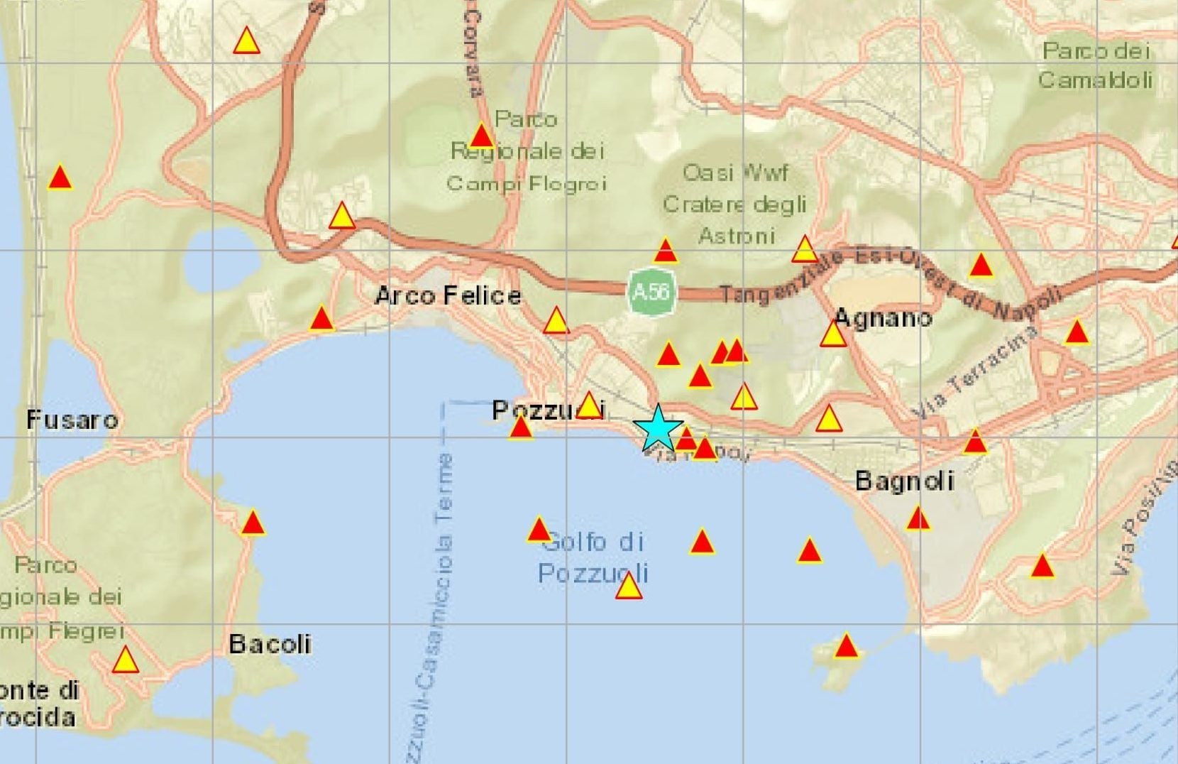 Stanotte terremoto ai Campi Flegrei: scossa 1,8 in zona Gerolomini