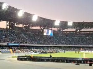 Il ministro Nordio contestato allo stadio Maradona, fischi per l’intervento alla “Notte dei Leoni”