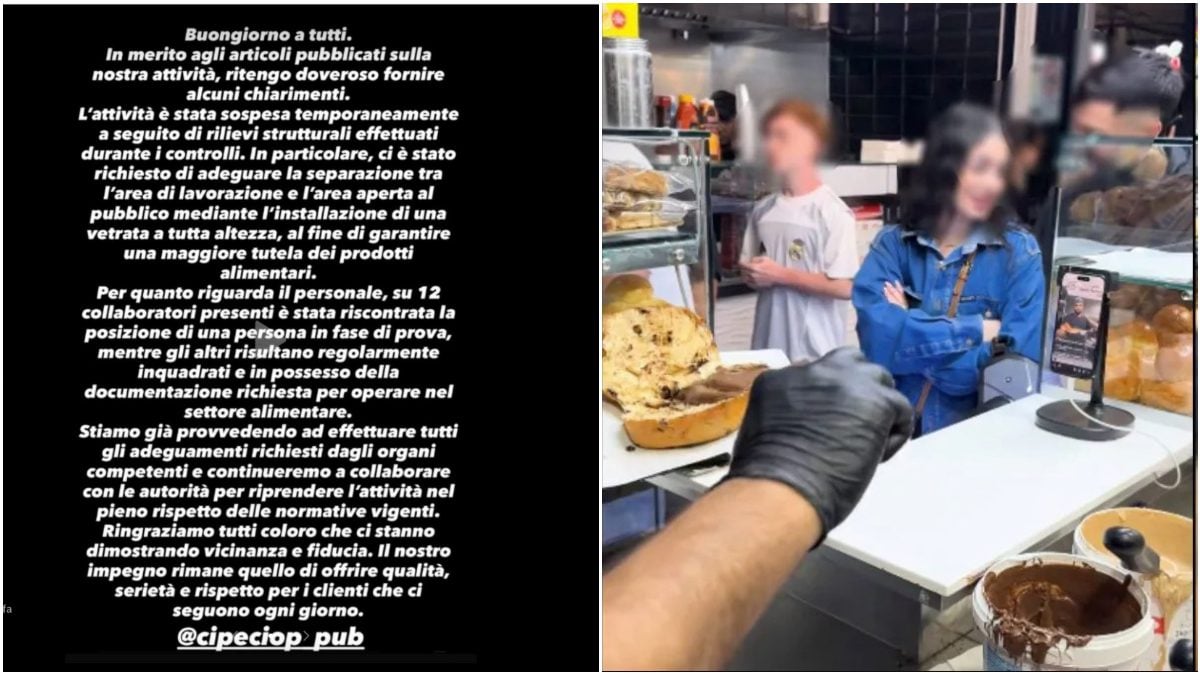 La risposta del titolare di Cip&Ciop pubblicata sui social