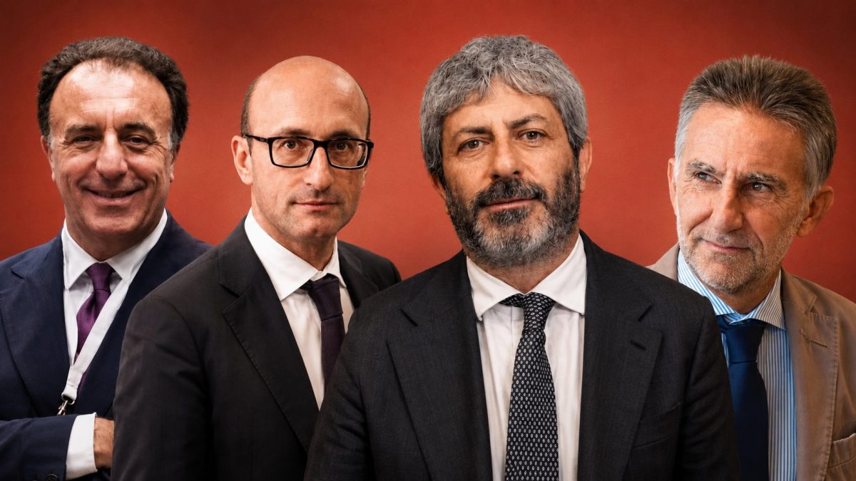 Da sinistra Pietro Diamantini, Mario Casillo, Roberto Fico, Umberto de Gregorio