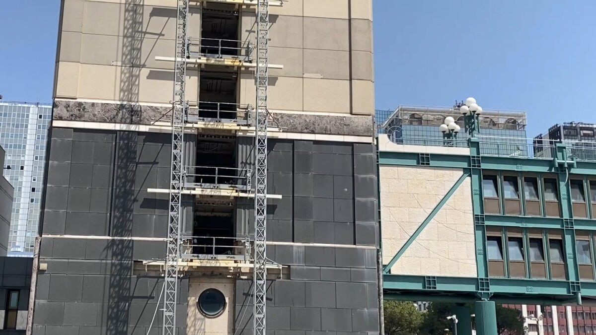 Il cantiere al centro direzionale per la Bridge Tower University