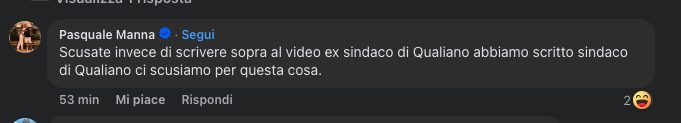 La replica di Pasquale Manna su Facebook