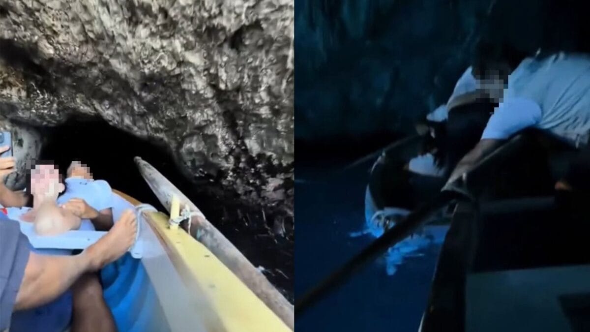 Le immagini pubblicate su TikTok dell'incidente nella Grotta Azzurra