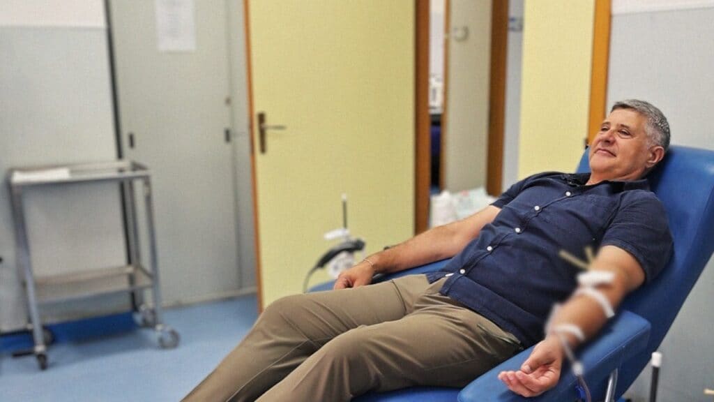 Un donatore abituale di sangue al Cardarelli