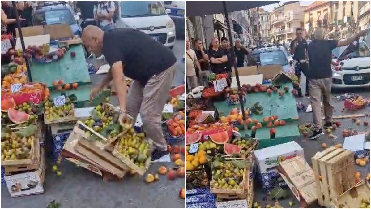 Frame dal video della protesta di Antonio Magnetti a Secondigliano