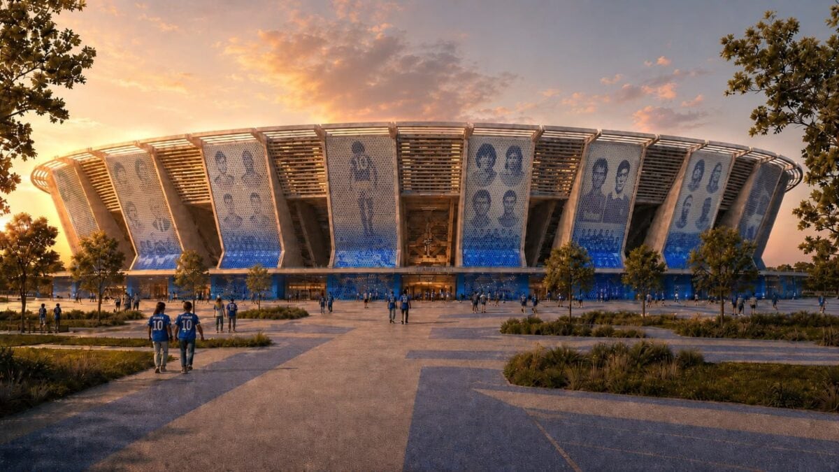 La facciata esterna del nuovo Maradona richiama il "catino" dello Stadio del Sole