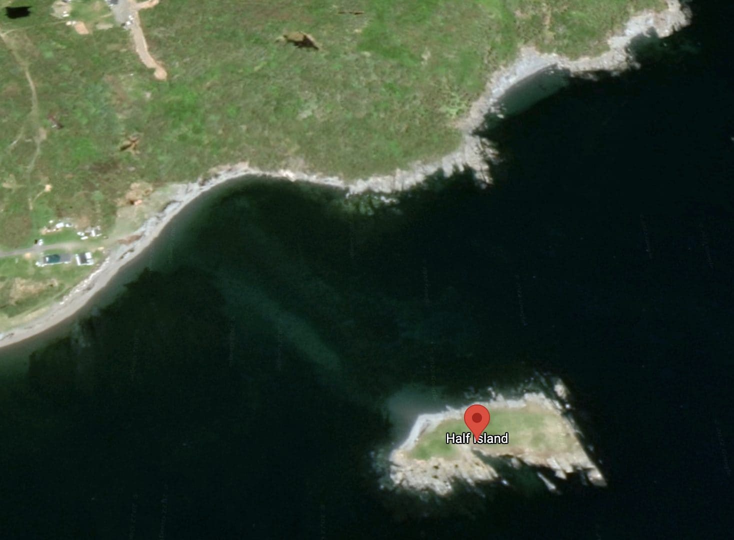 Half island from Google map