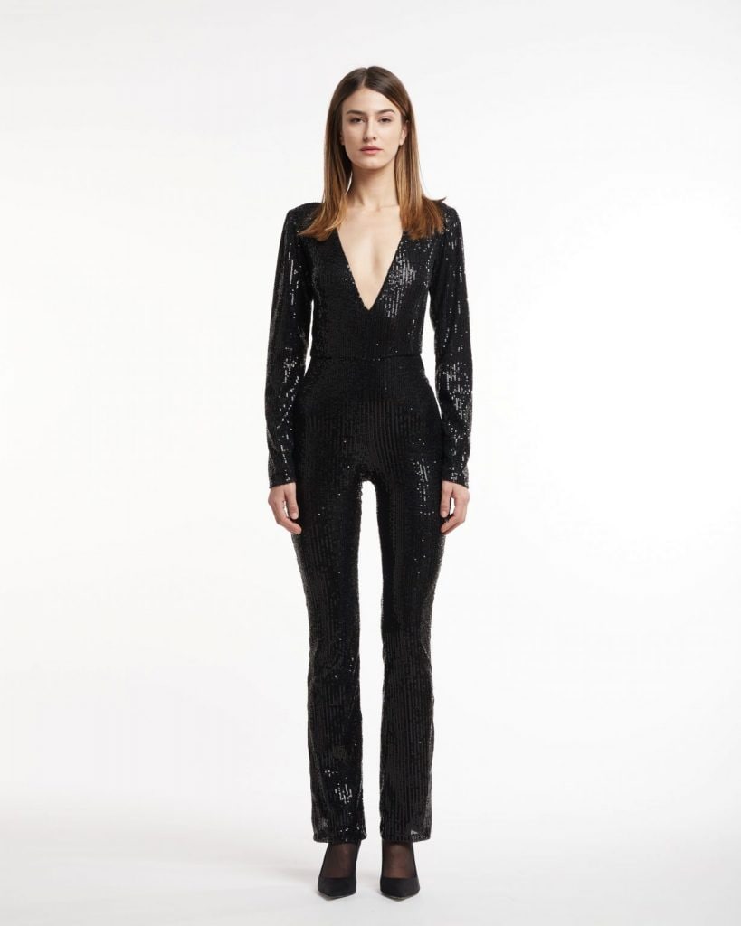 Inhzoy Abito Da Ballo Donna Vestito Brillante Elegante Con Nappa Frange Paillettes Lucido Senza Maniche Scollo A V Costume Da Latino Salsa Tango Cha - Foto 7