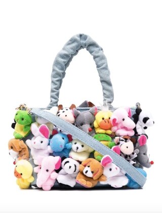 Borsa A Tracolla In Peluche A Forma Di Gatto Con Inserto In Rete – Zaino Estetico Ita Bag Per Ragazze, Uso Quotidiano