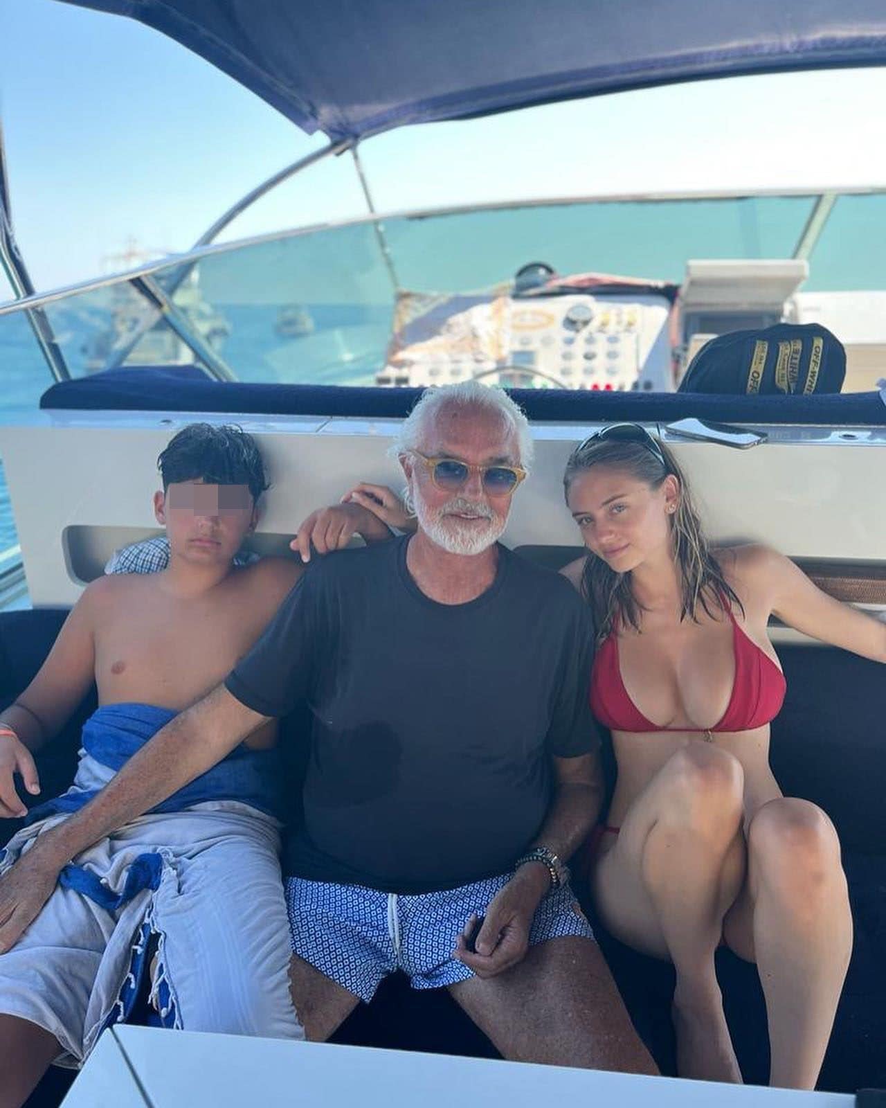 Flavio Briatore con i figli Nathan Falco e Leni Klum