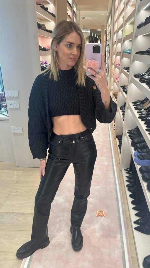 pantaloni ecopelle blu