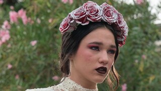 Set Corona E Bracciale Floreale Per Matrimonio - Rosa - Fiori Di Rosa Artificiali