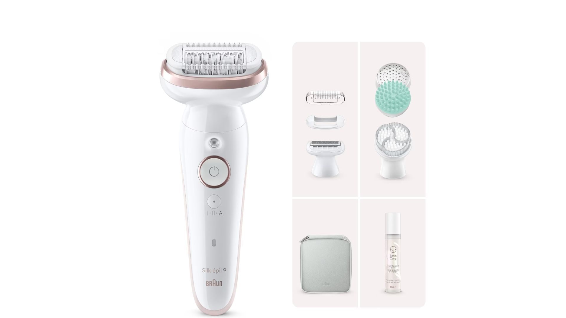 Kit Braun: Silk-épil 9 Flex, 6 accessori e siero Satin Care