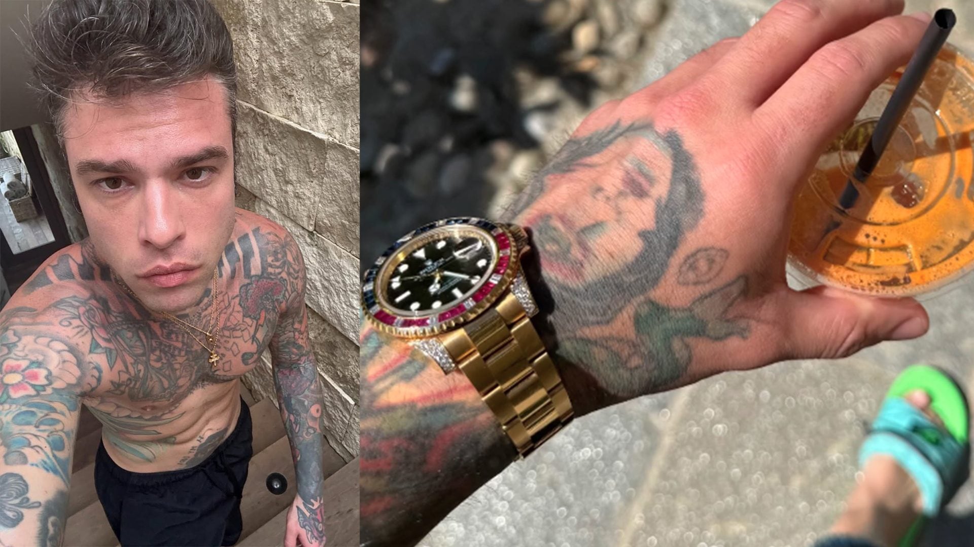 Fedez ha al polso un orologio in oro e pietre preziose da 90 mila euro