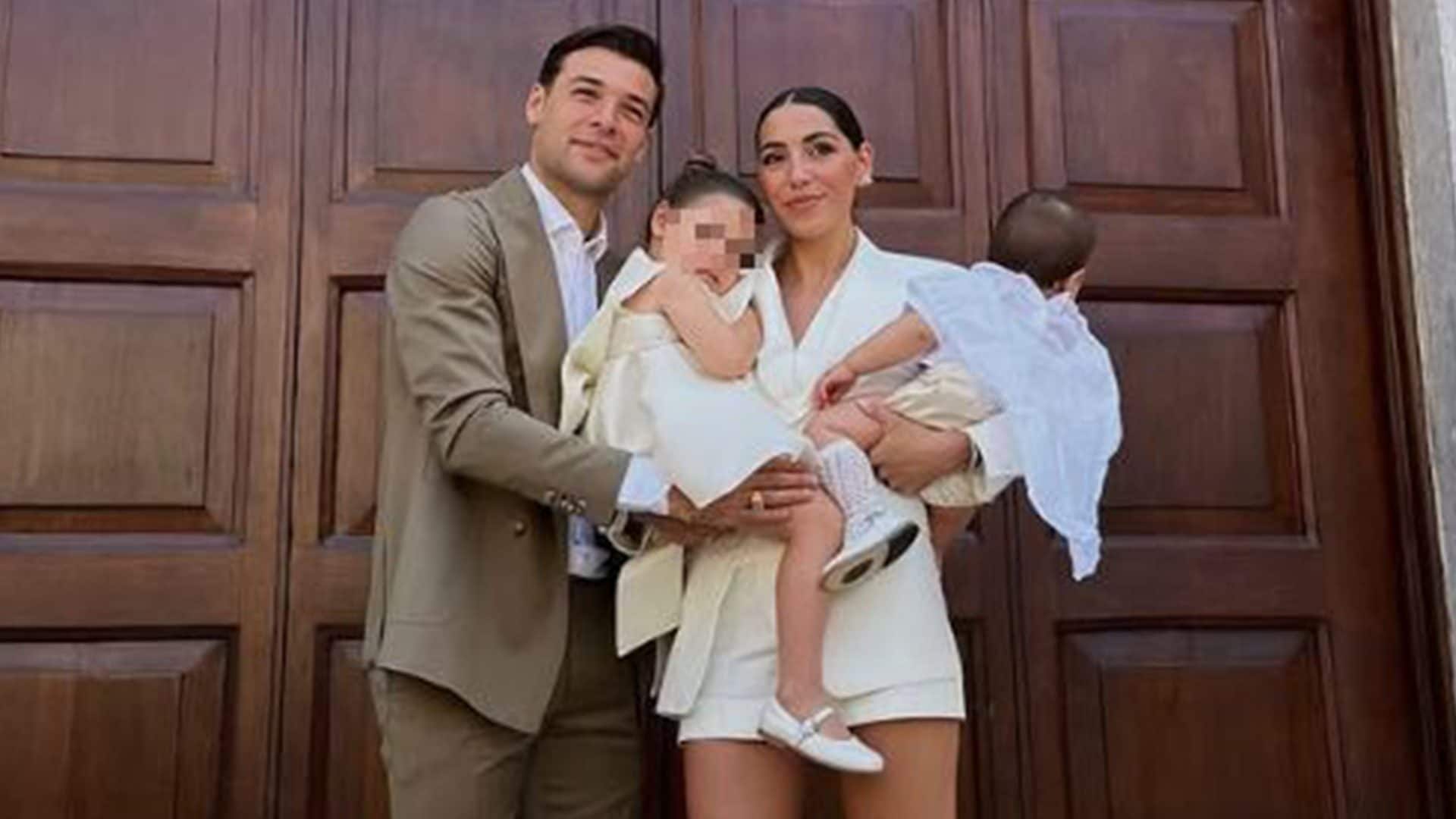 Virginia Mihajlovic in shorts al battesimo del figlio Leone Sinisa