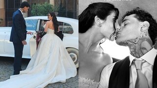 AHONEY Corona Di Fiori Per Capelli Oro Rosa Rosso | Copricapo Con Rose Per Sposa E Damigella | Accessorio Boho