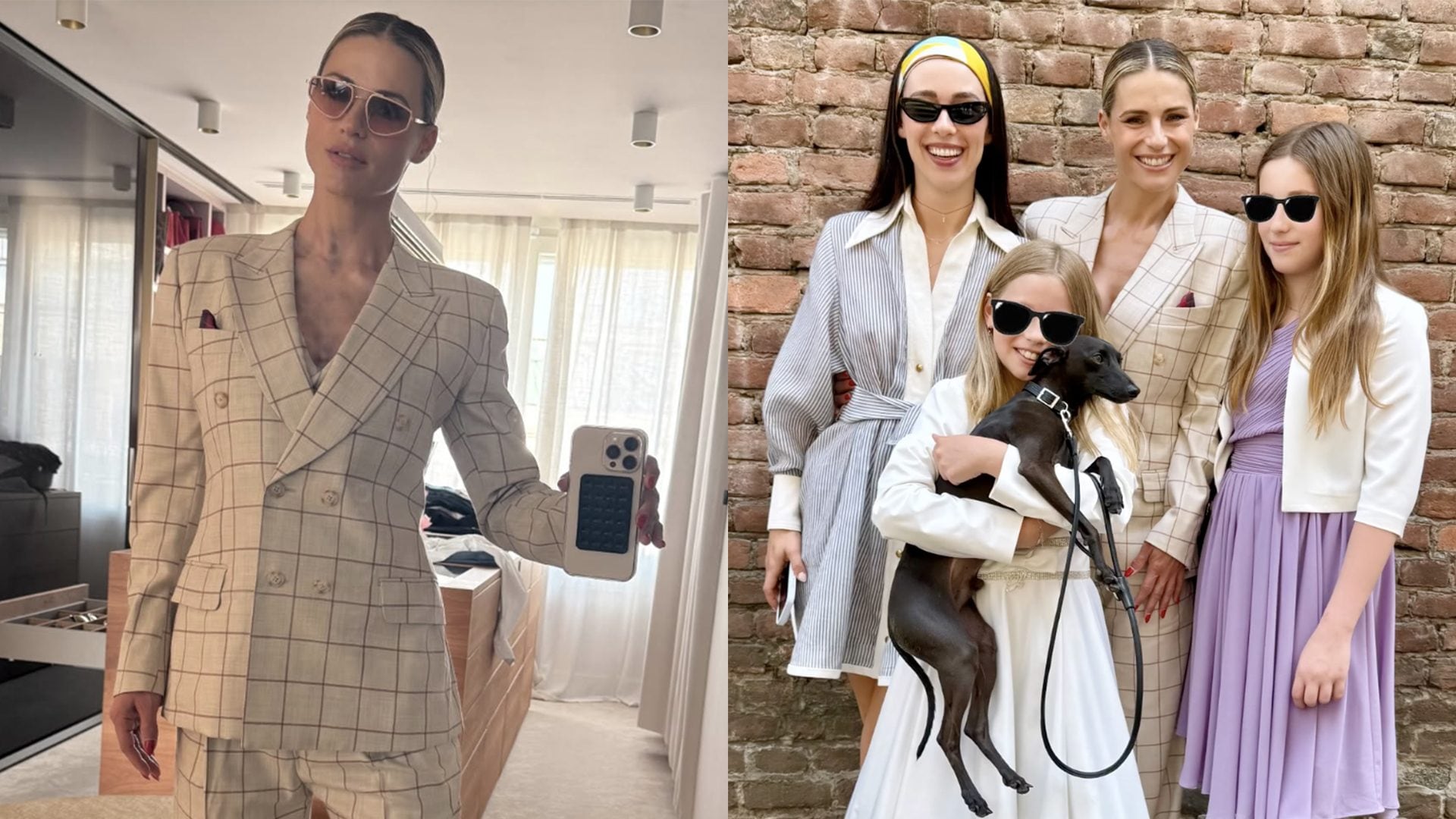 Come si è vestita Michelle Hunziker per la Comunione della figlia Celeste