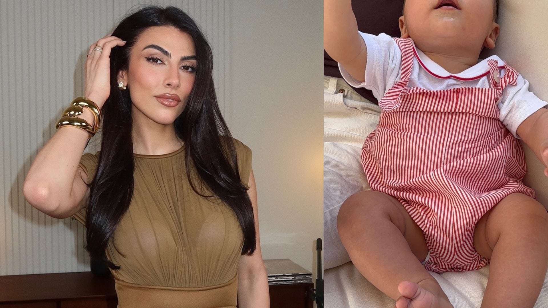 Il primo look estivo di Kyan: il figlio di Giulia Salemi è adorabile con la salopette a righe