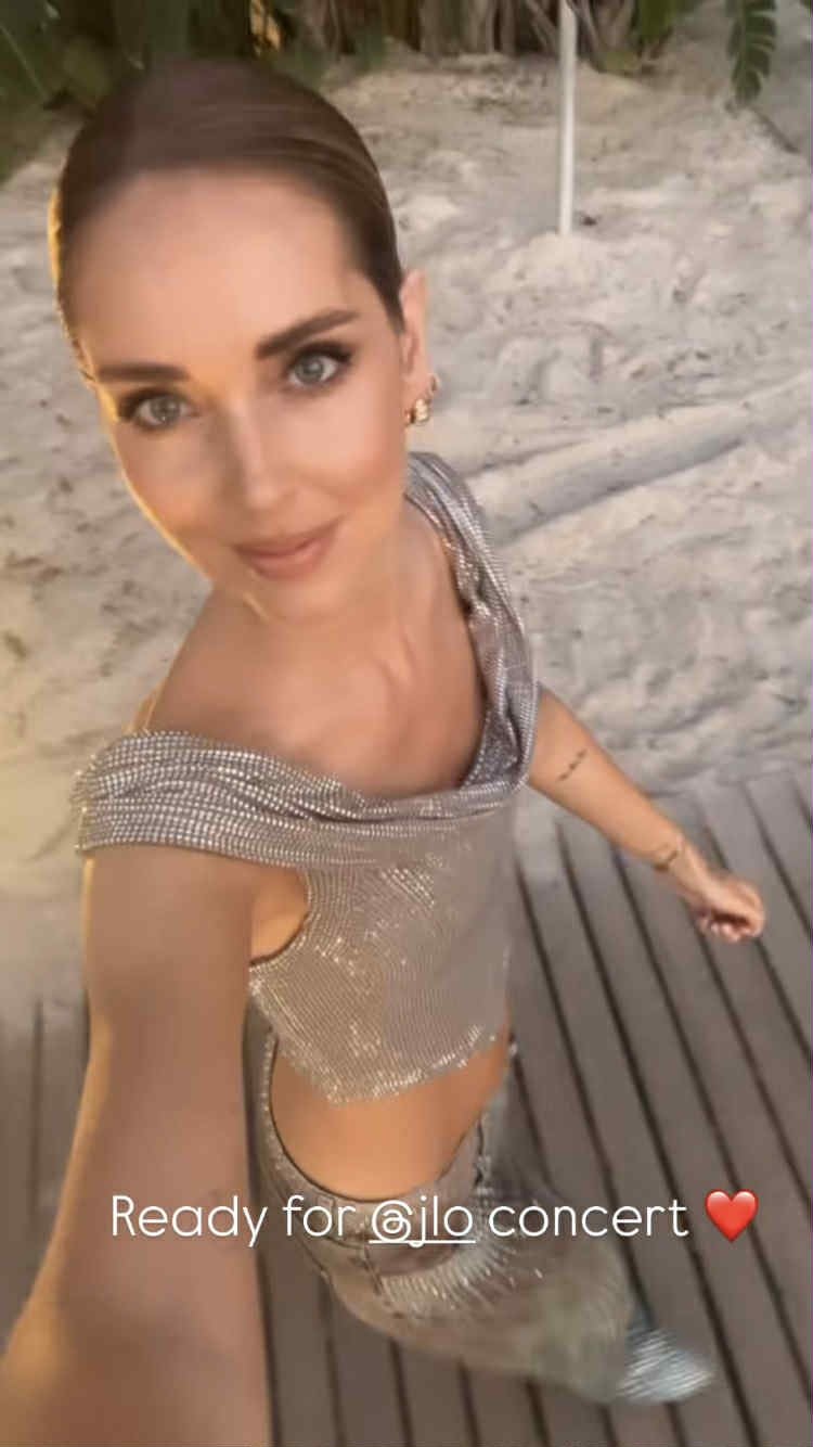 Il look da concerto di Chiara Ferragni
