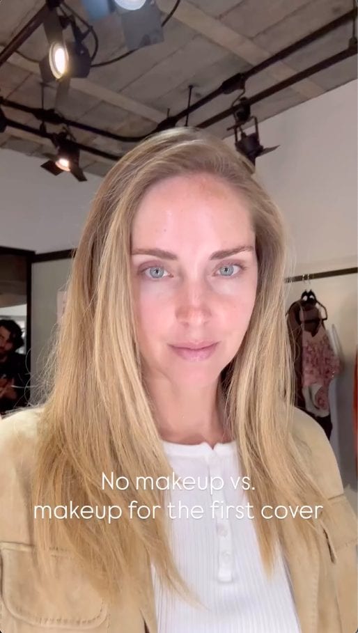Chiara Ferragni senza trucco