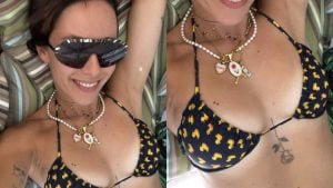 Il bikini con le paperelle di Aurora Ramazzotti