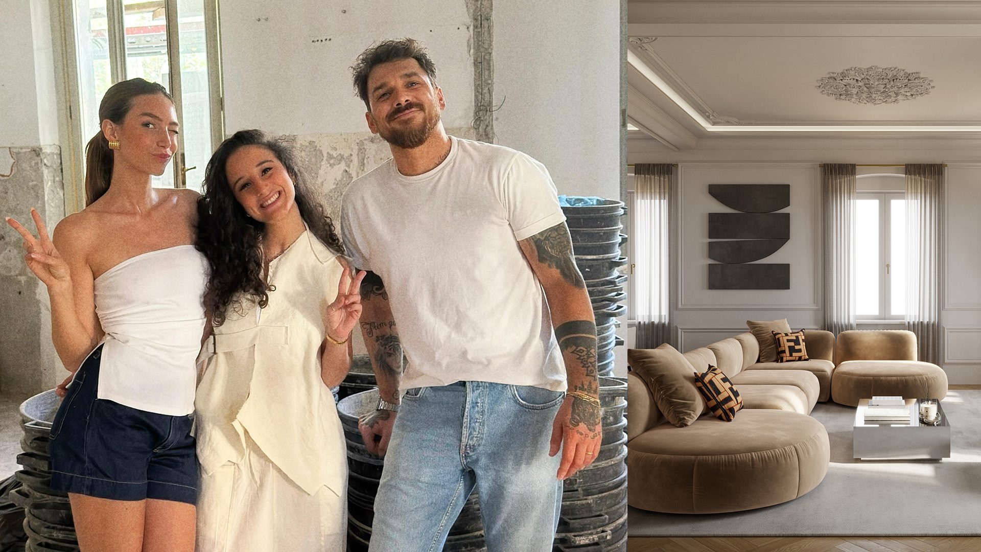 Com'è fatta la nuova casa di Andrea Cerioli e Arianna Cirrincione: "Eleganza, soffitti alti, colori neutri"