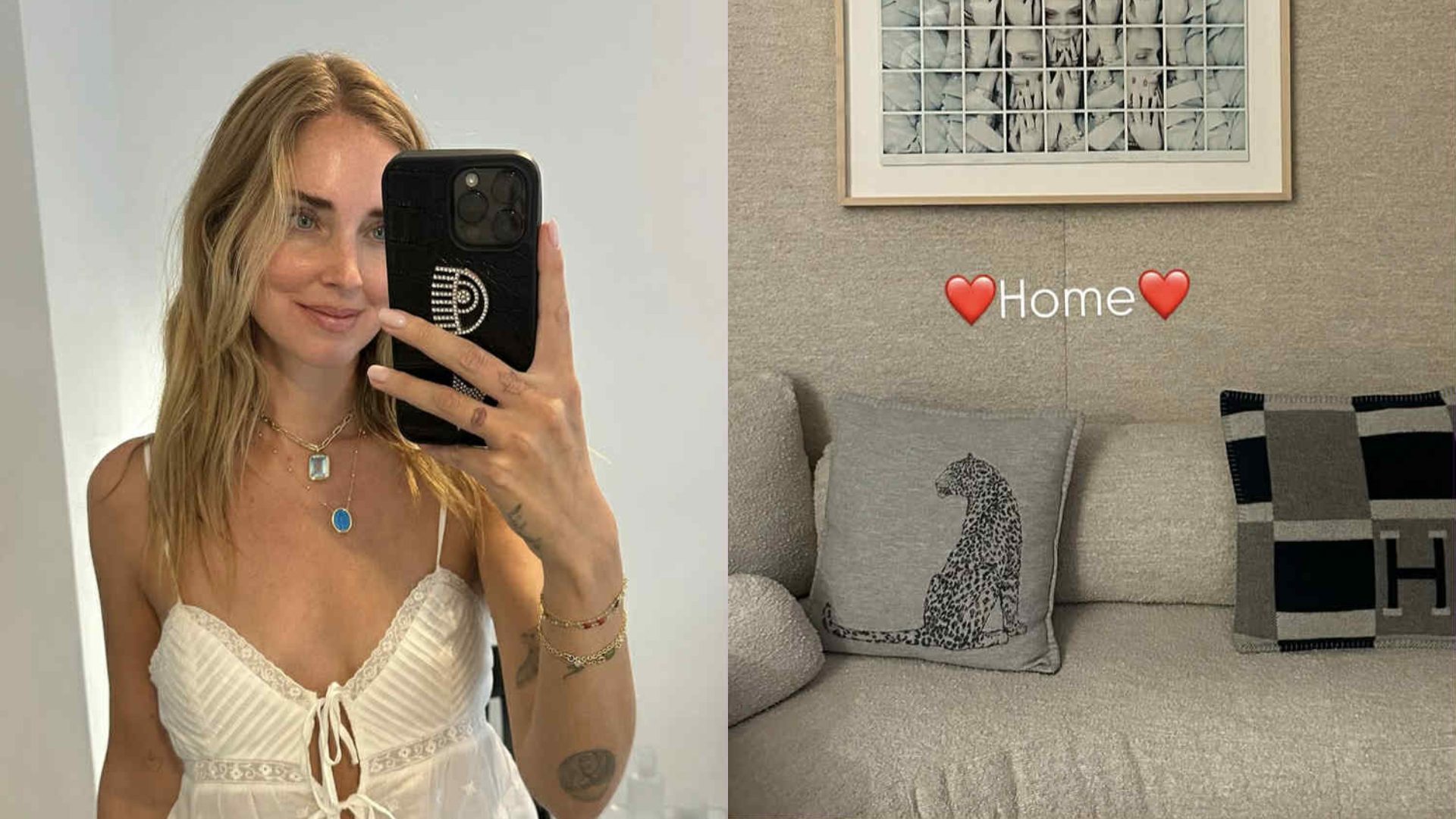Quanto costano i cuscini griffati a casa di Chiara Ferragni