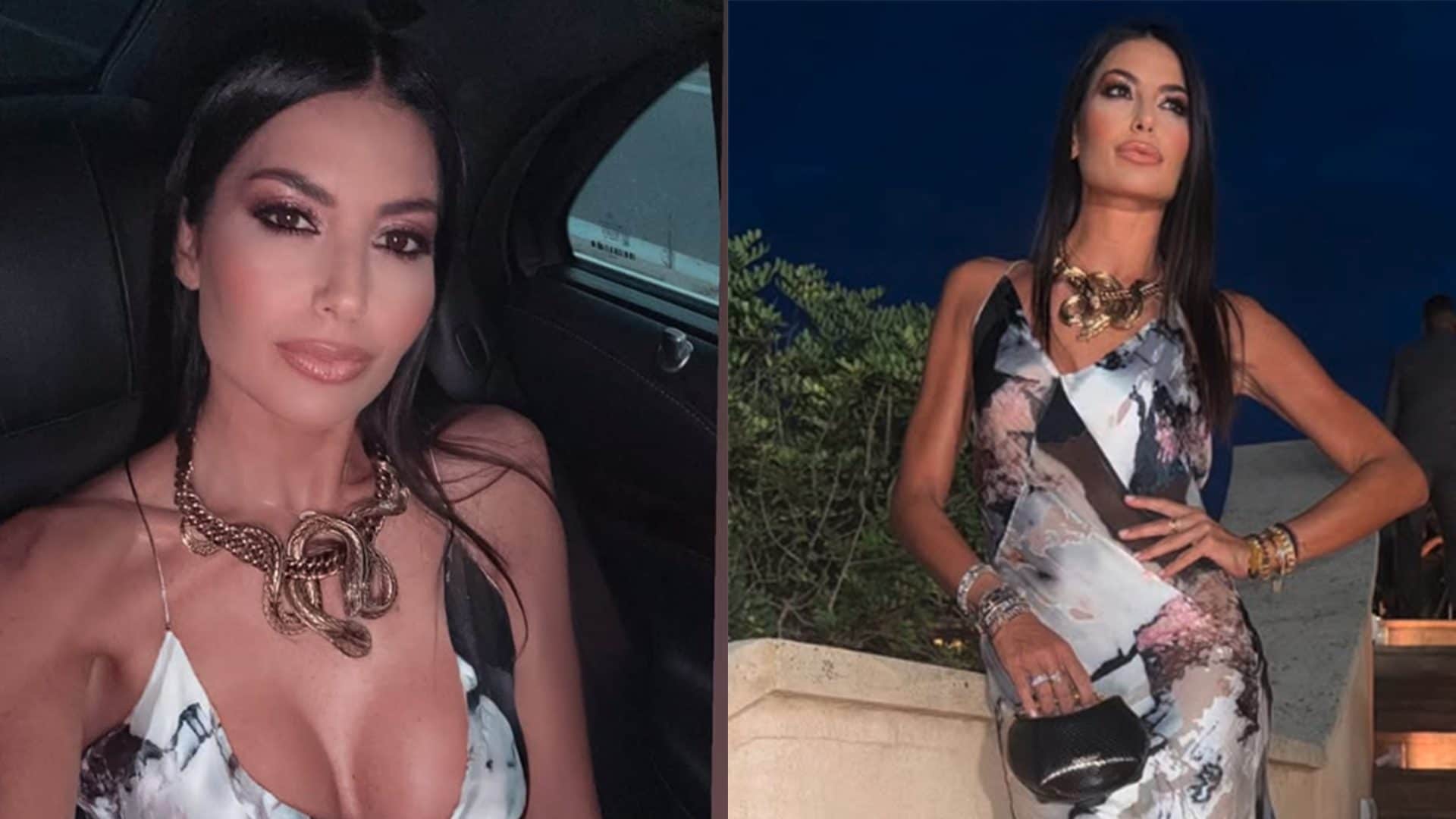 Elisabetta Gregoraci col serpente d'oro al collo: il look da oltre 4000 euro