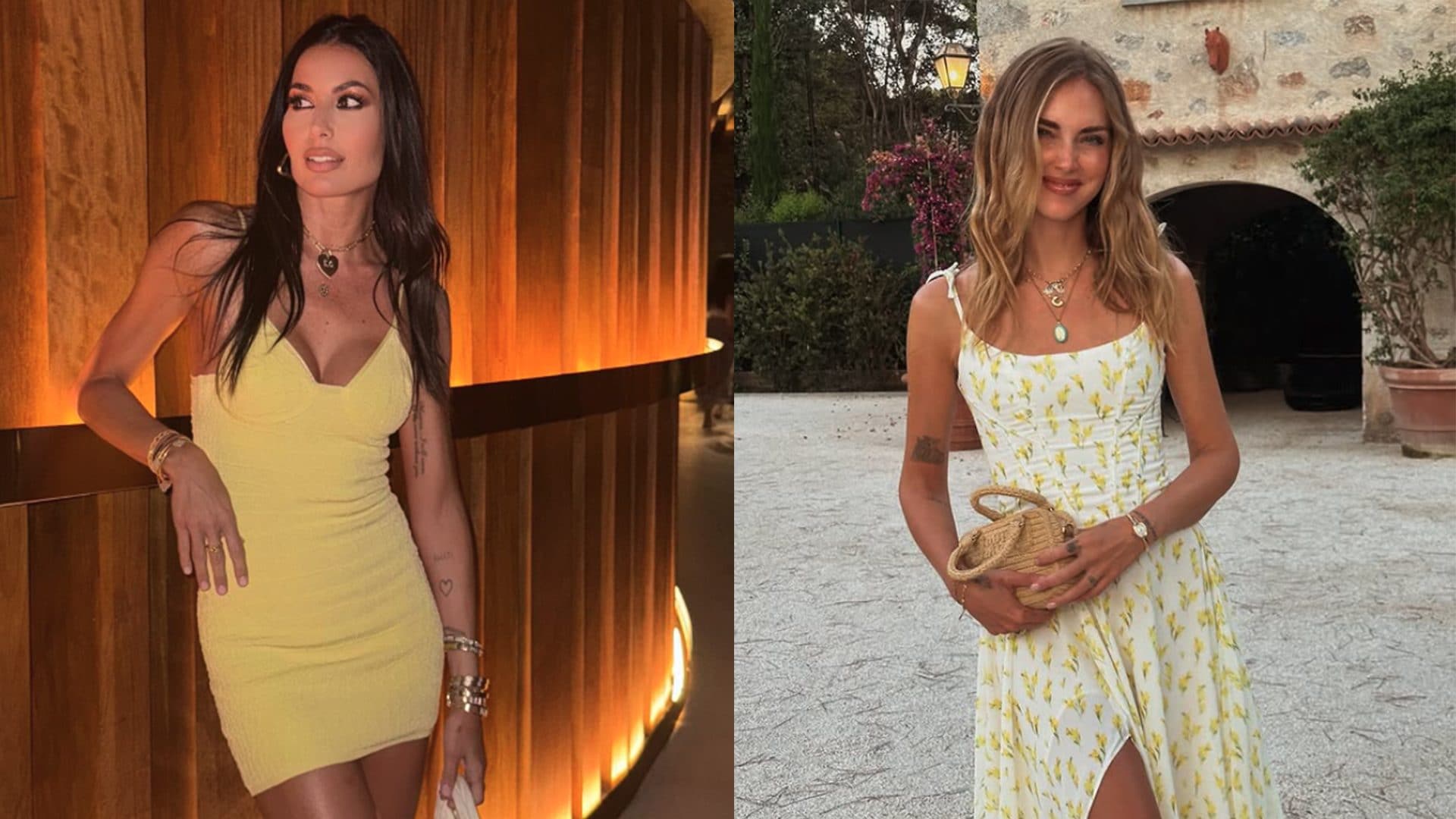 Da Elisabetta Gregoraci a Chiara Ferragni, il giallo è il colore di questa estate