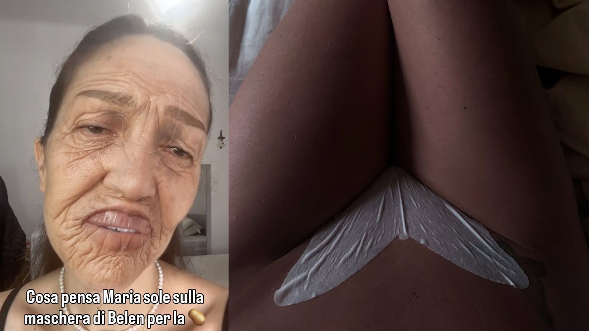 La parodia di Consiglia Cristiano sulla maschera intima di Belén: "La voglio provare anche in faccia"