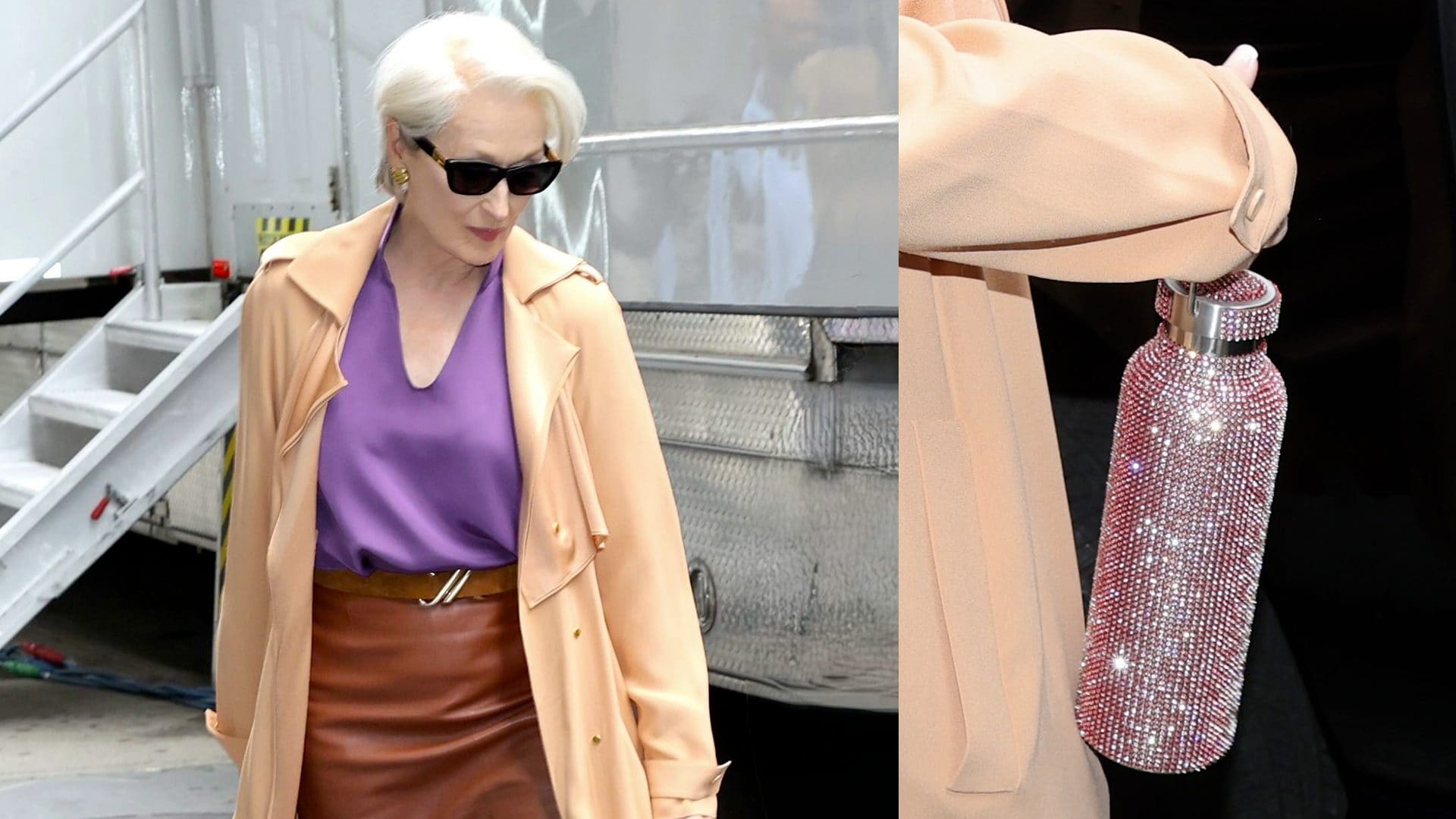 Il Diavolo Veste Prada 2: Miranda è tornata, con la borraccia di cristalli che Anna Wintour non indosserebbe mai