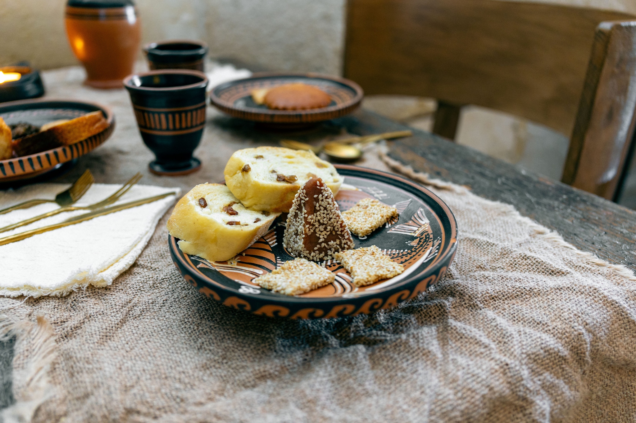 Un piatto della colazione all’hotel Moyseion di Matera