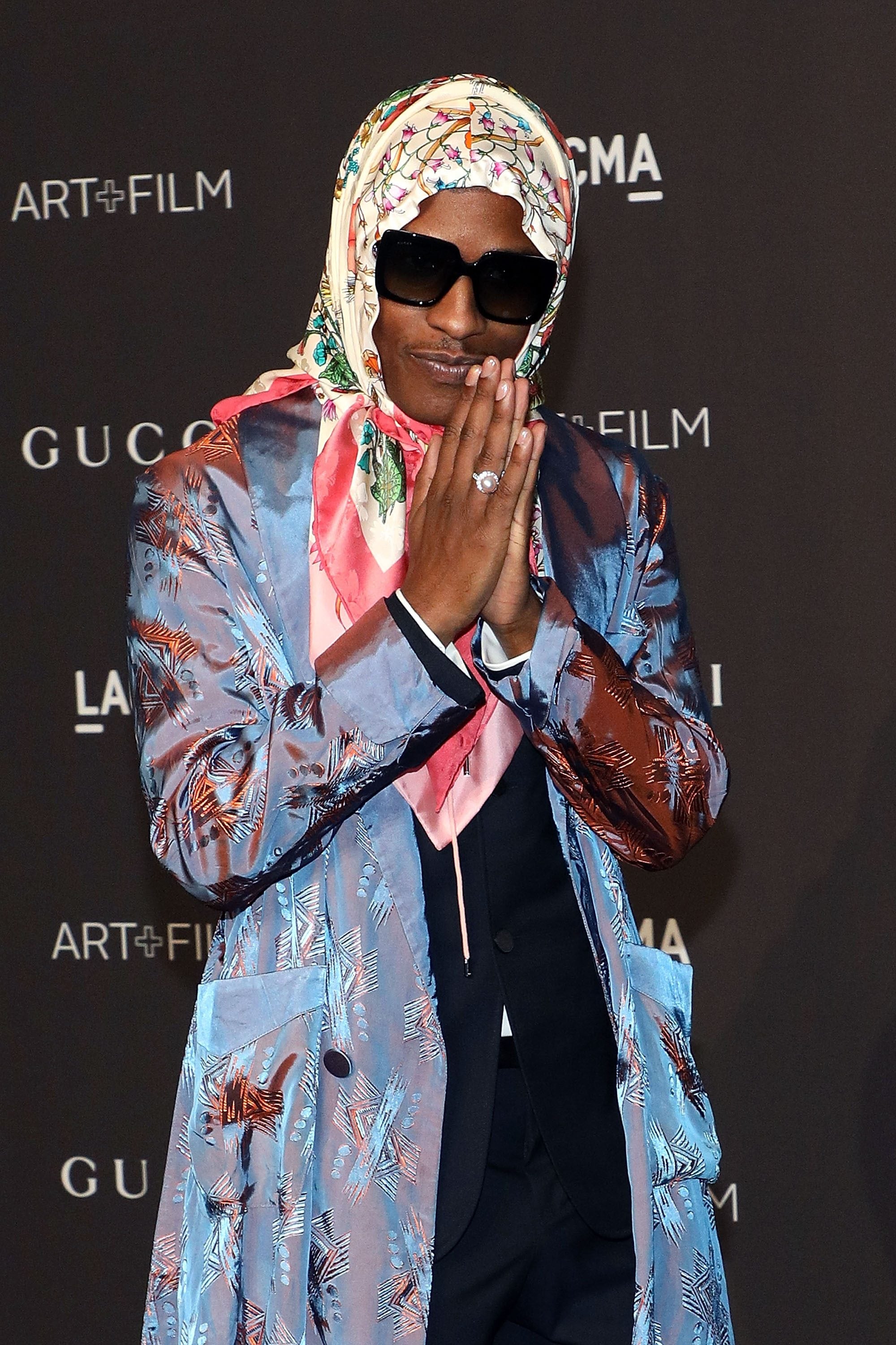 A$AP Rocky con foulard Gucci