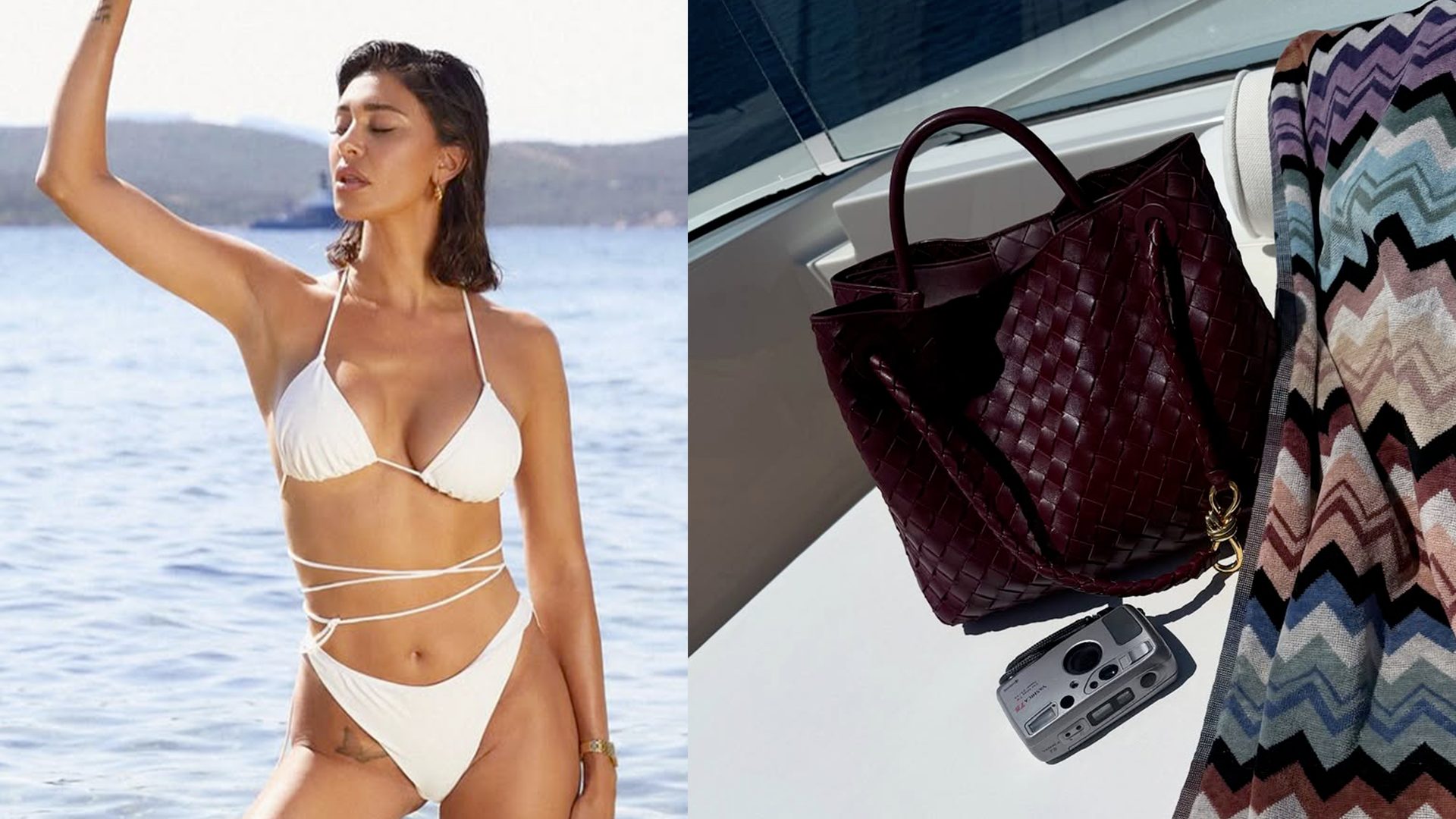 Belén Rodriguez, la borsa da 7mila euro per il mare e quel dettaglio retrò da cui non si separa mai