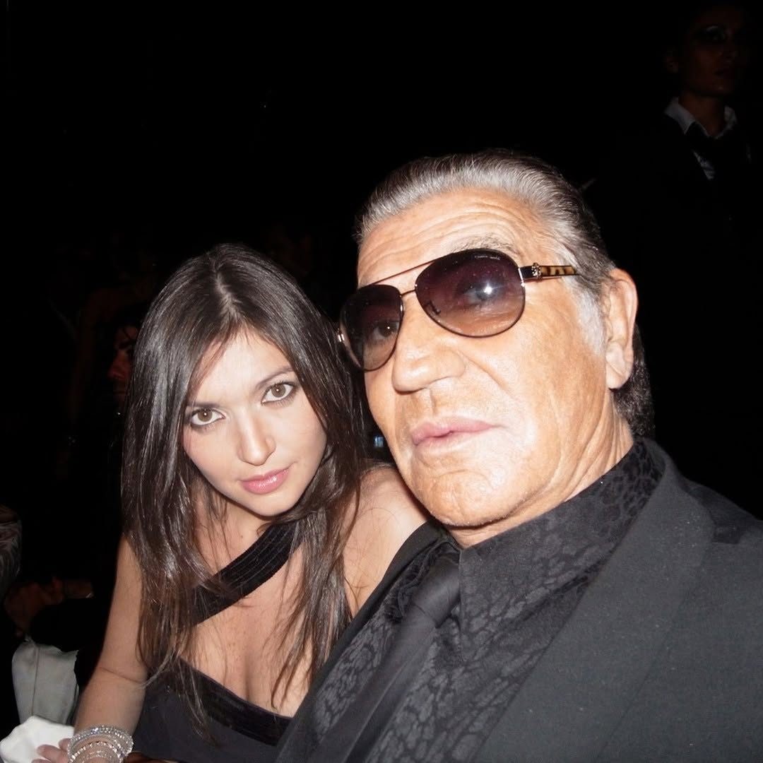 Roberto Cavalli con la figlia Rachele, Instagram @rachelecavalli