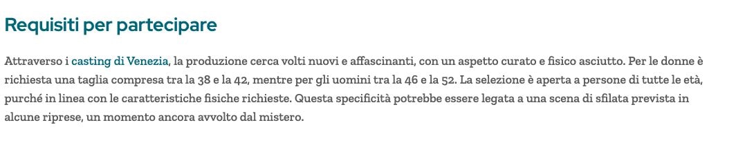 l’annuncio su attoricasting.it