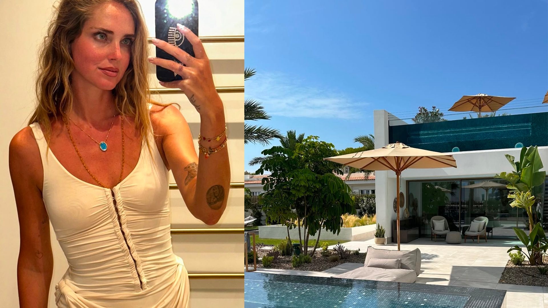 Chiara Ferragni, quanto costa la villa a Ibiza con due piscine scelta per le vacanze estive
