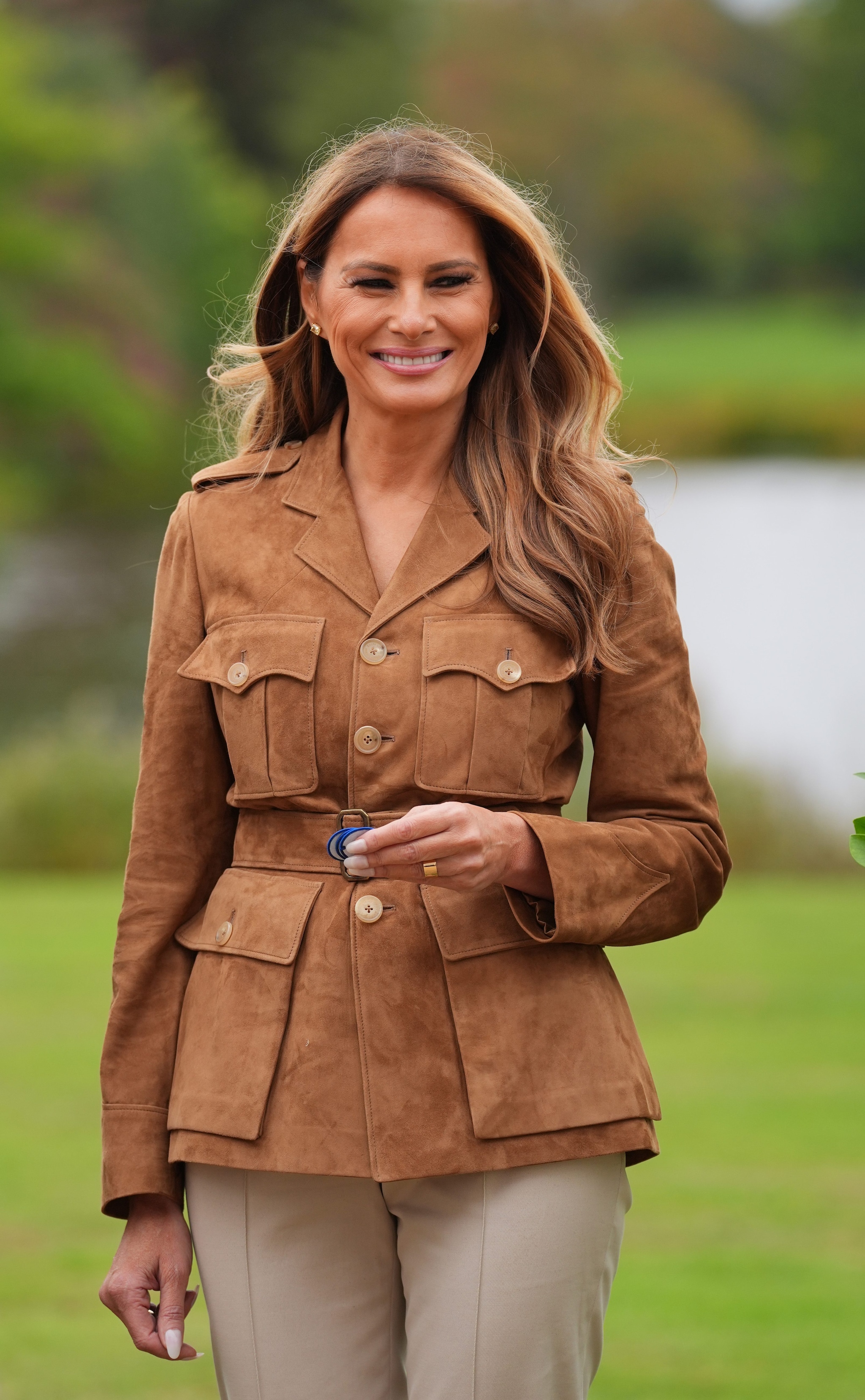 Melania Trump con giacca Ralph Lauren