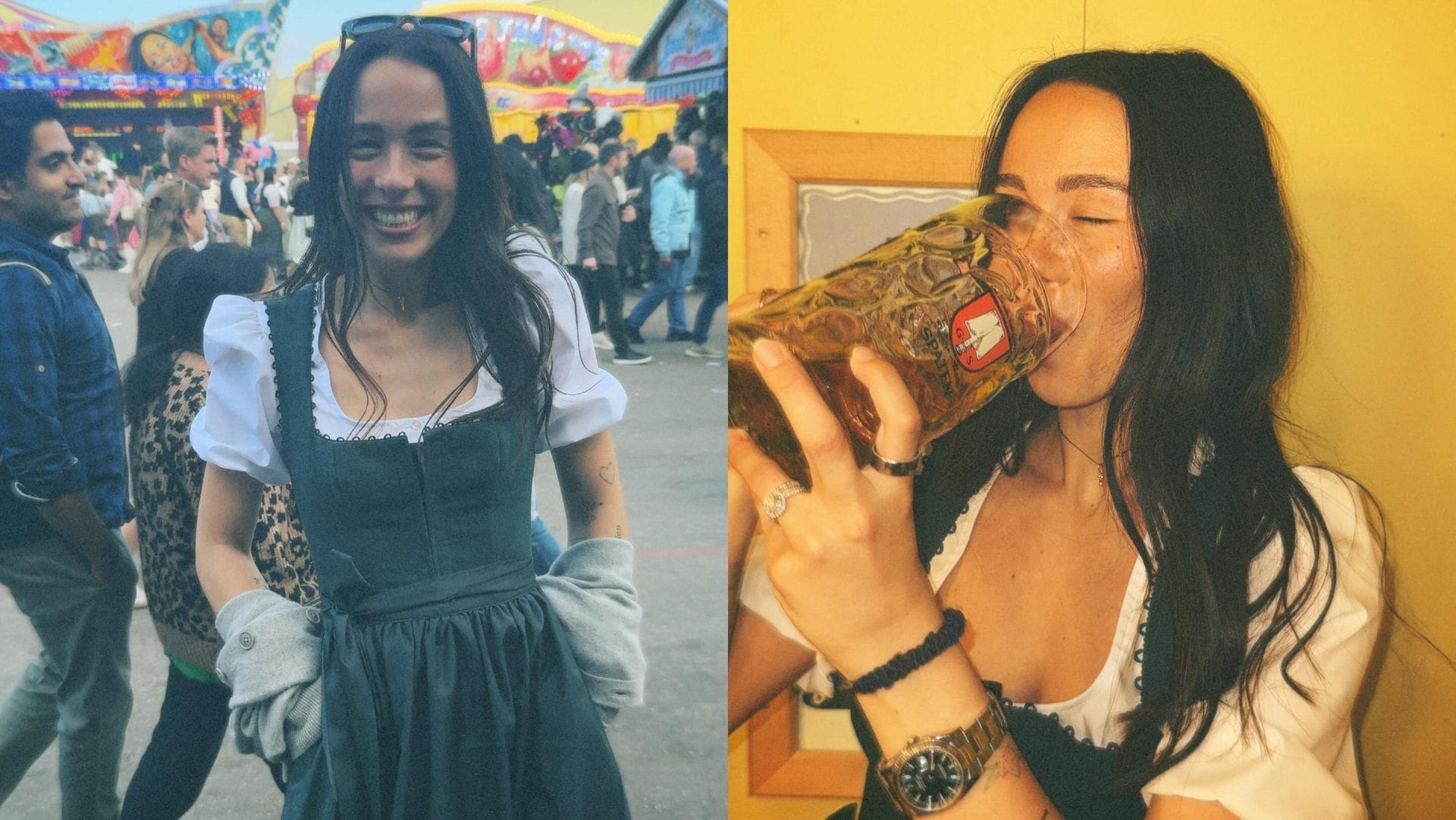Aurora Ramazzotti in vacanza a Monaco: si veste da bavarese per l'Oktoberfest