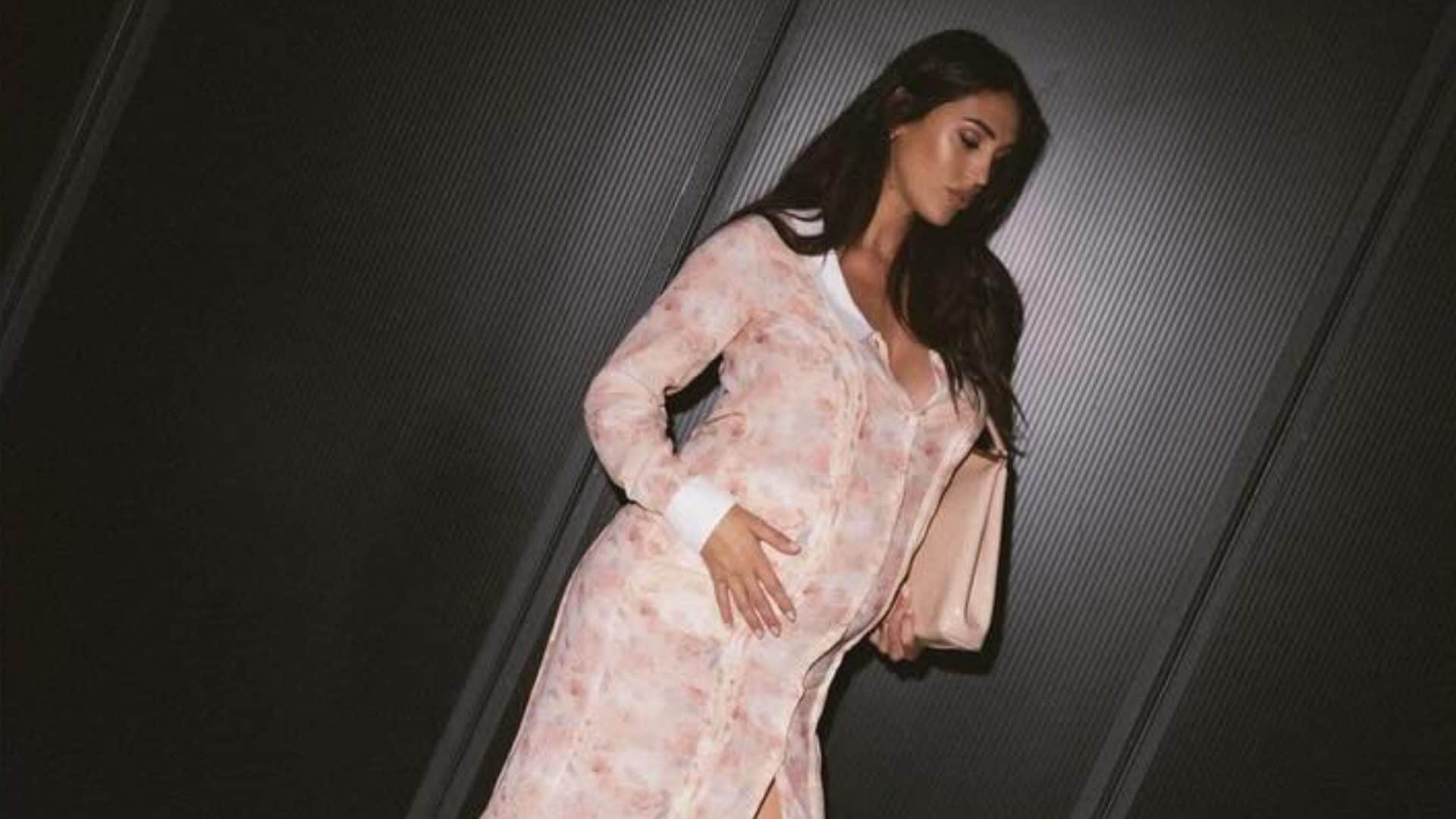 Cecilia Rodriguez incinta alle sfilate di Milano: il look premaman è un omaggio a Clara Isabel