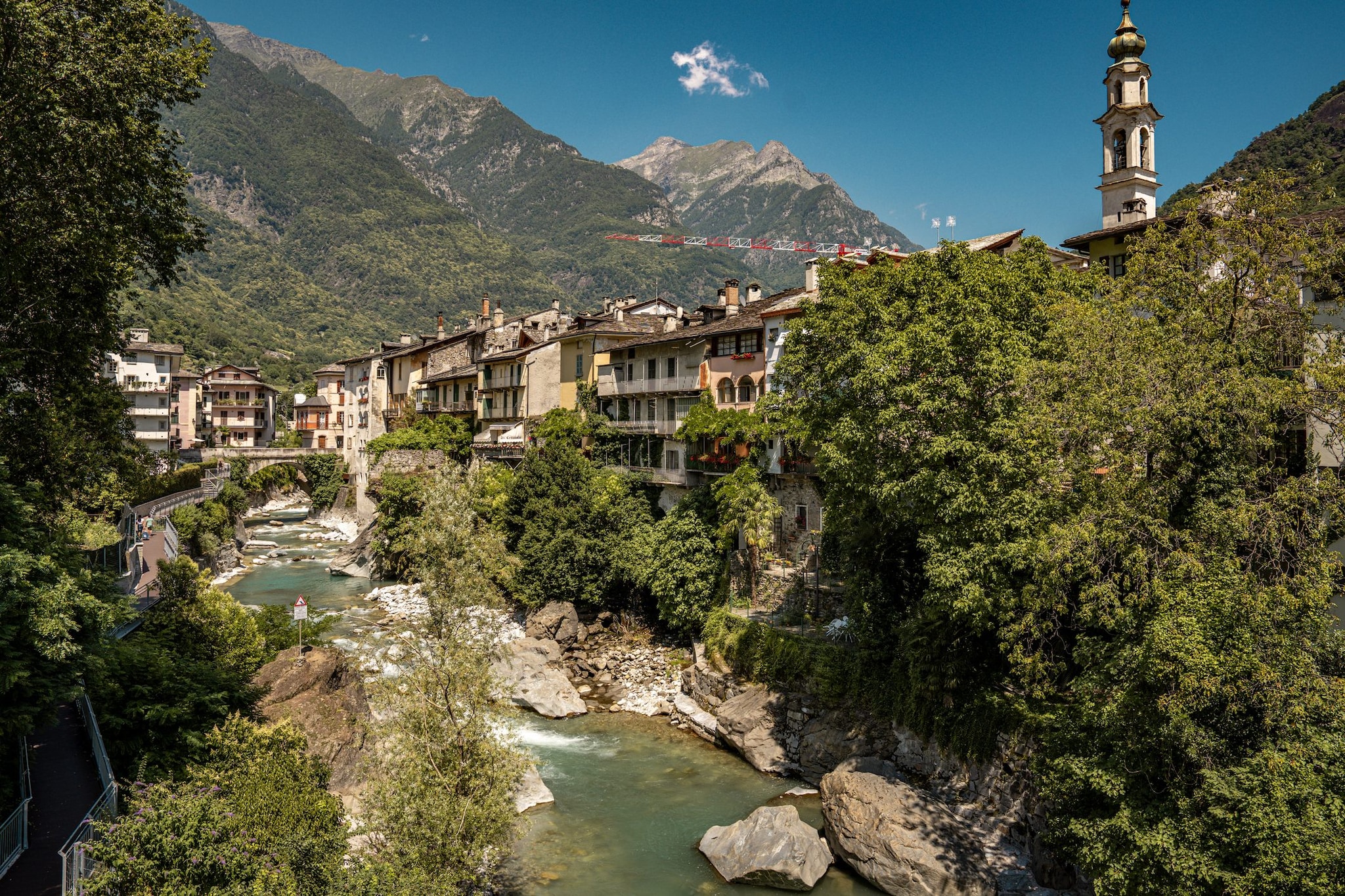 Il centro storico di Chiavenna