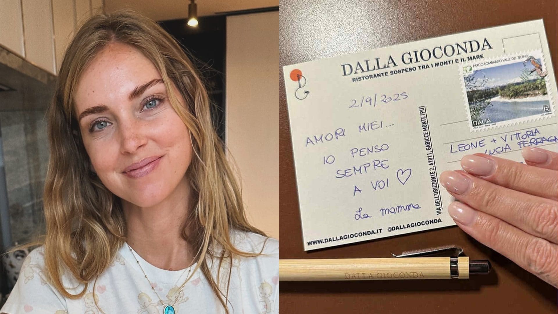 La dolce dedica di Chiara Ferragni ai figli Leone e Vittoria durante il viaggio di lavoro